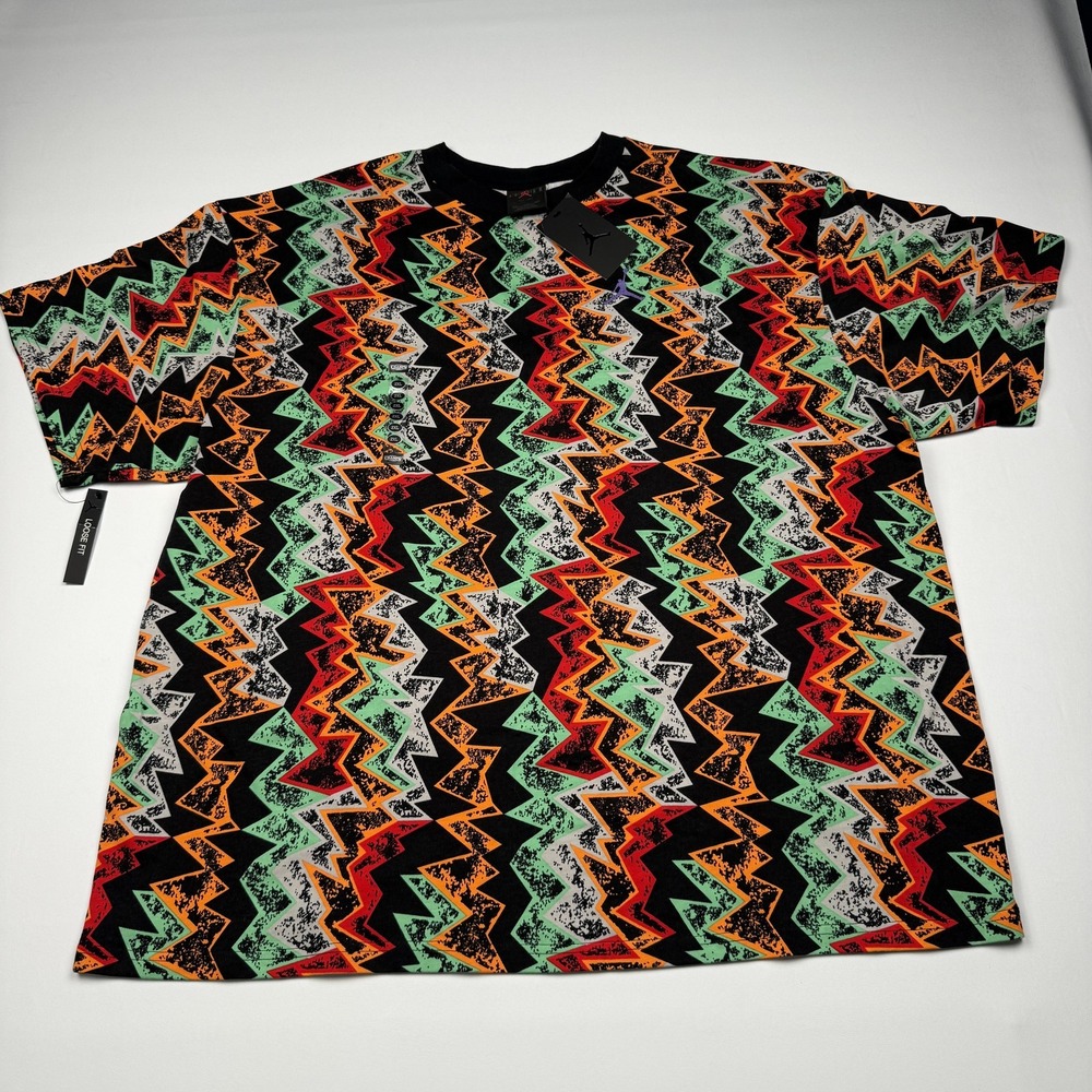 Jordan Shirt Mens 2XL All Over Retro 7 Hare Jumpman T-Shirt Tee CW0911-010
